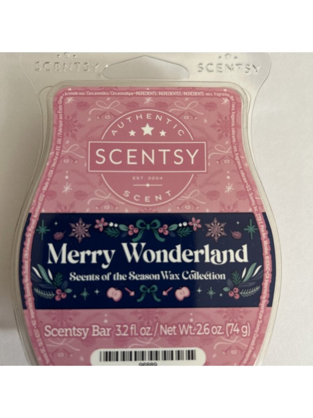 Merry Wonderland Scentsy Wax Bar 3.2 oz Scents of the Season Limited Ed #96889